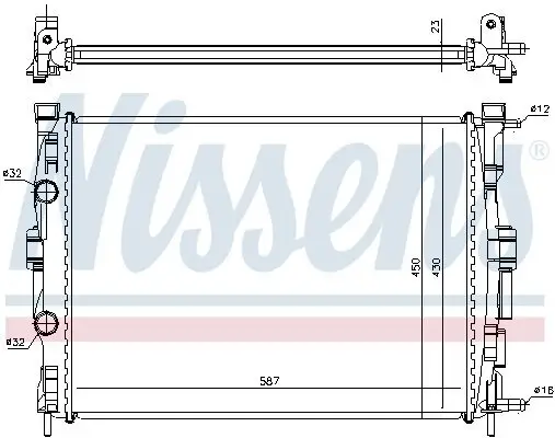 Kühler, Motorkühlung NISSENS 63764 Bild Kühler, Motorkühlung NISSENS 63764