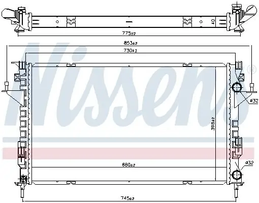 Kühler, Motorkühlung NISSENS 637666 Bild Kühler, Motorkühlung NISSENS 637666