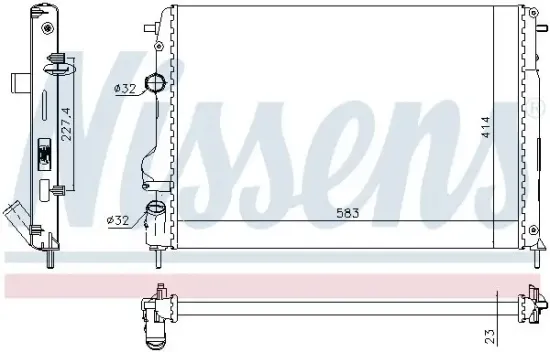 Kühler, Motorkühlung NISSENS 63766 Bild Kühler, Motorkühlung NISSENS 63766