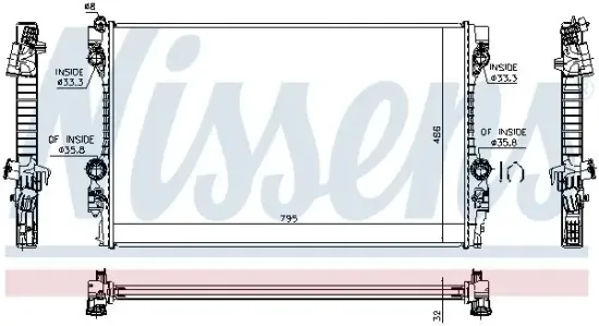Kühler, Motorkühlung NISSENS 63779 Bild Kühler, Motorkühlung NISSENS 63779