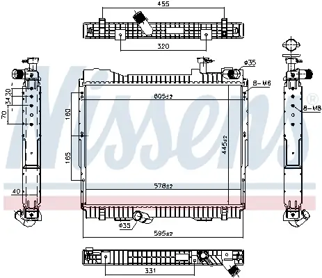Kühler, Motorkühlung NISSENS 637873 Bild Kühler, Motorkühlung NISSENS 637873