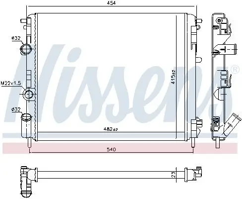 Kühler, Motorkühlung NISSENS 637931 Bild Kühler, Motorkühlung NISSENS 637931