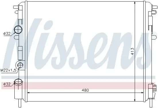 Kühler, Motorkühlung NISSENS 63794 Bild Kühler, Motorkühlung NISSENS 63794