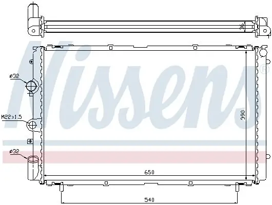 Kühler, Motorkühlung NISSENS 63796 Bild Kühler, Motorkühlung NISSENS 63796