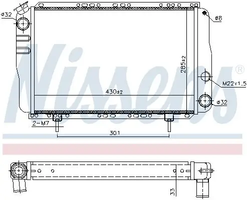 Kühler, Motorkühlung NISSENS 63800 Bild Kühler, Motorkühlung NISSENS 63800