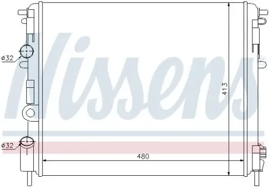 Kühler, Motorkühlung NISSENS 63809 Bild Kühler, Motorkühlung NISSENS 63809