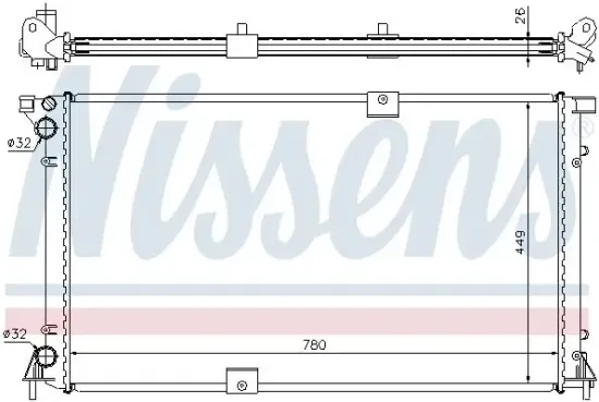 Kühler, Motorkühlung NISSENS 63818A Bild Kühler, Motorkühlung NISSENS 63818A