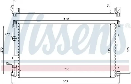 Kühler, Motorkühlung NISSENS 63819 Bild Kühler, Motorkühlung NISSENS 63819