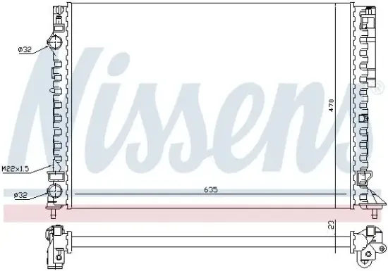 Kühler, Motorkühlung NISSENS 63843A Bild Kühler, Motorkühlung NISSENS 63843A