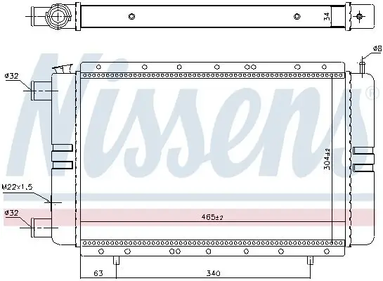 Kühler, Motorkühlung NISSENS 63850 Bild Kühler, Motorkühlung NISSENS 63850