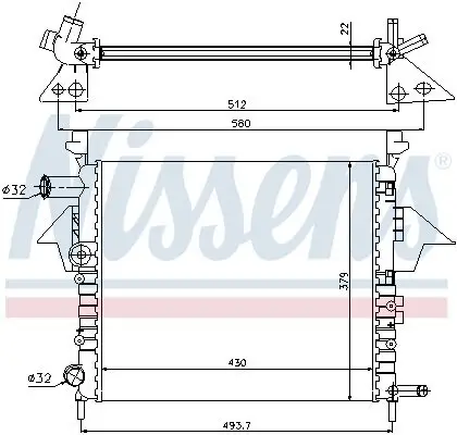 Kühler, Motorkühlung NISSENS 63856 Bild Kühler, Motorkühlung NISSENS 63856