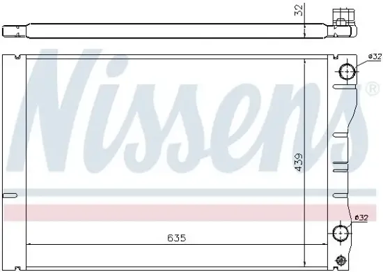 Kühler, Motorkühlung NISSENS 63881 Bild Kühler, Motorkühlung NISSENS 63881