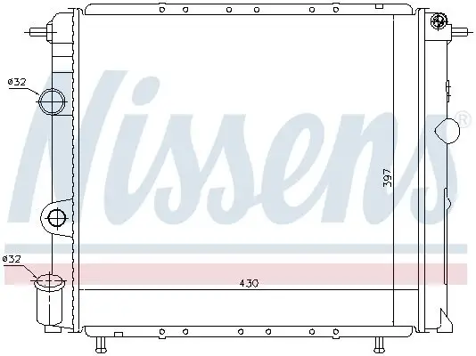 Kühler, Motorkühlung NISSENS 63887 Bild Kühler, Motorkühlung NISSENS 63887