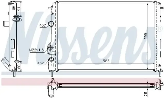 Kühler, Motorkühlung NISSENS 63896A Bild Kühler, Motorkühlung NISSENS 63896A