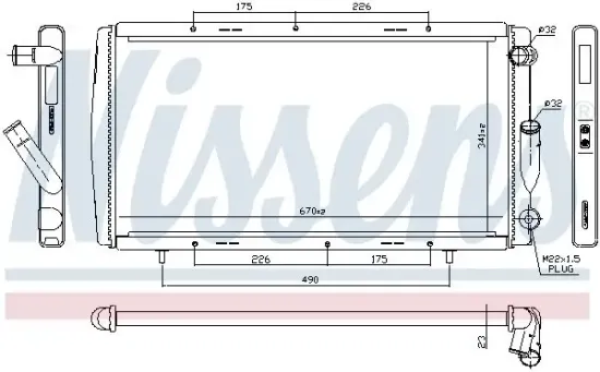 Kühler, Motorkühlung NISSENS 63911A Bild Kühler, Motorkühlung NISSENS 63911A