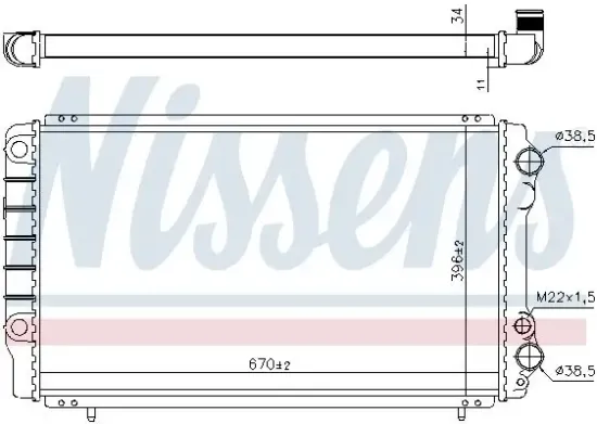 Kühler, Motorkühlung NISSENS 63912A Bild Kühler, Motorkühlung NISSENS 63912A