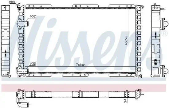 Kühler, Motorkühlung NISSENS 63922 Bild Kühler, Motorkühlung NISSENS 63922