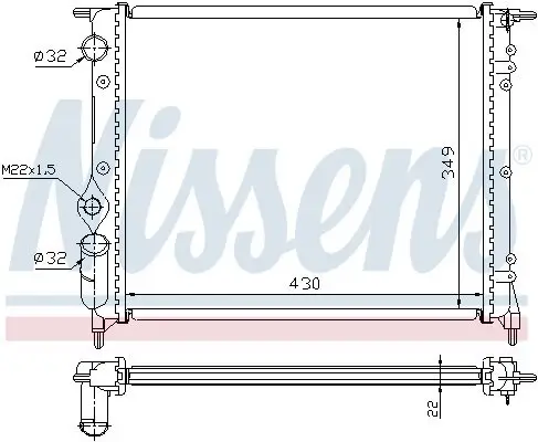 Kühler, Motorkühlung NISSENS 63924 Bild Kühler, Motorkühlung NISSENS 63924