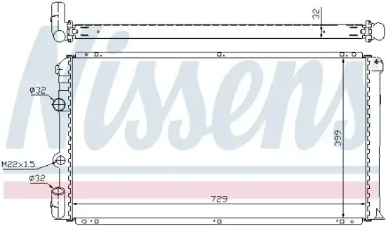 Kühler, Motorkühlung NISSENS 63936A Bild Kühler, Motorkühlung NISSENS 63936A