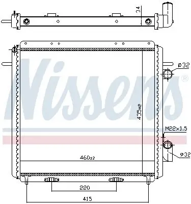 Kühler, Motorkühlung NISSENS 63947 Bild Kühler, Motorkühlung NISSENS 63947