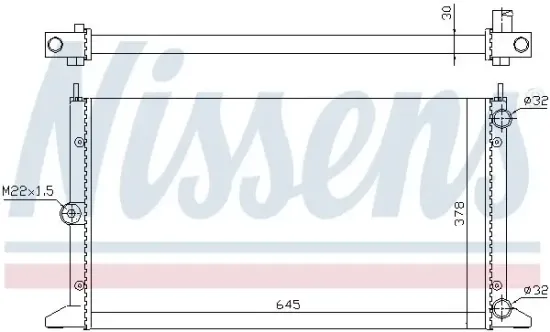Kühler, Motorkühlung NISSENS 63991 Bild Kühler, Motorkühlung NISSENS 63991