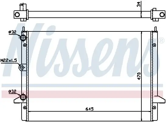 Kühler, Motorkühlung NISSENS 63992 Bild Kühler, Motorkühlung NISSENS 63992