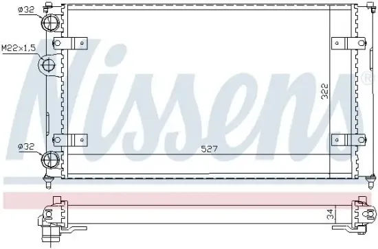 Kühler, Motorkühlung NISSENS 639951 Bild Kühler, Motorkühlung NISSENS 639951