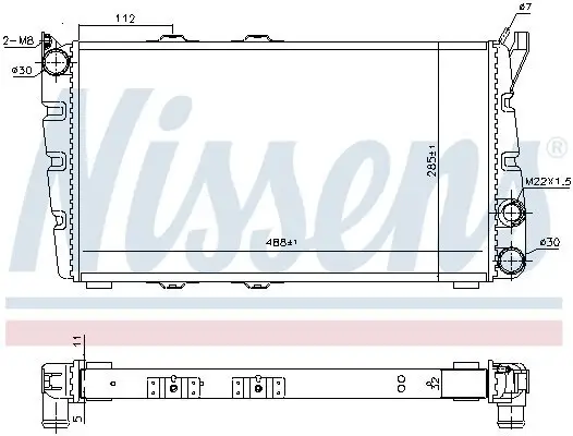 Kühler, Motorkühlung NISSENS 64010 Bild Kühler, Motorkühlung NISSENS 64010