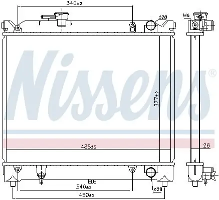 Kühler, Motorkühlung NISSENS 64079 Bild Kühler, Motorkühlung NISSENS 64079