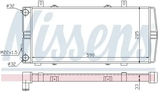 Kühler, Motorkühlung NISSENS 64102 Bild Kühler, Motorkühlung NISSENS 64102