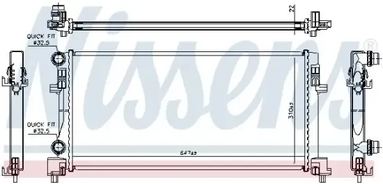 Kühler, Motorkühlung NISSENS 64106 Bild Kühler, Motorkühlung NISSENS 64106