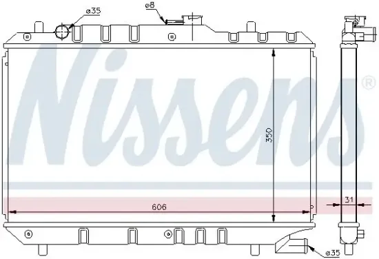 Kühler, Motorkühlung NISSENS 64168 Bild Kühler, Motorkühlung NISSENS 64168