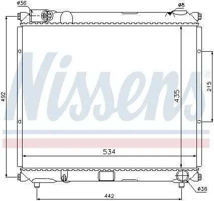 Kühler, Motorkühlung NISSENS 64169 Bild Kühler, Motorkühlung NISSENS 64169