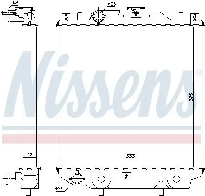Kühler, Motorkühlung NISSENS 64174A Bild Kühler, Motorkühlung NISSENS 64174A
