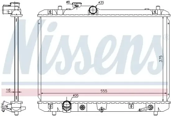 Kühler, Motorkühlung NISSENS 641755 Bild Kühler, Motorkühlung NISSENS 641755