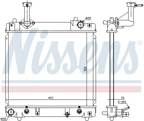 Kühler, Motorkühlung NISSENS 641762 Bild Kühler, Motorkühlung NISSENS 641762