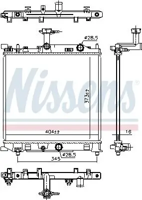 Kühler, Motorkühlung NISSENS 641777 Bild Kühler, Motorkühlung NISSENS 641777
