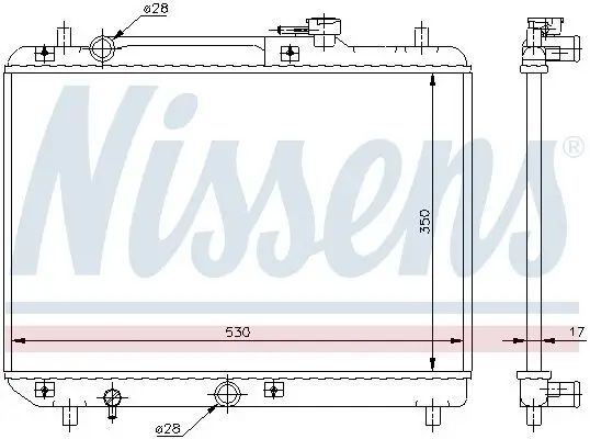 Kühler, Motorkühlung NISSENS 64177 Bild Kühler, Motorkühlung NISSENS 64177