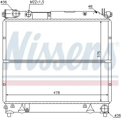 Kühler, Motorkühlung NISSENS 64178 Bild Kühler, Motorkühlung NISSENS 64178