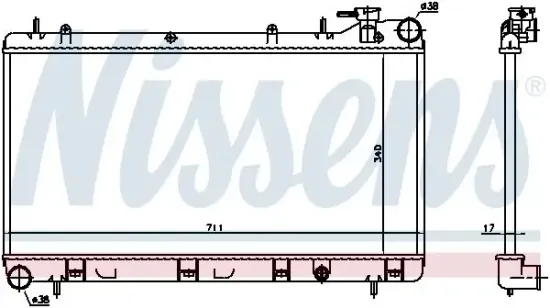 Kühler, Motorkühlung NISSENS 64185 Bild Kühler, Motorkühlung NISSENS 64185