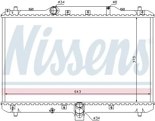 Kühler, Motorkühlung NISSENS 64198 Bild Kühler, Motorkühlung NISSENS 64198