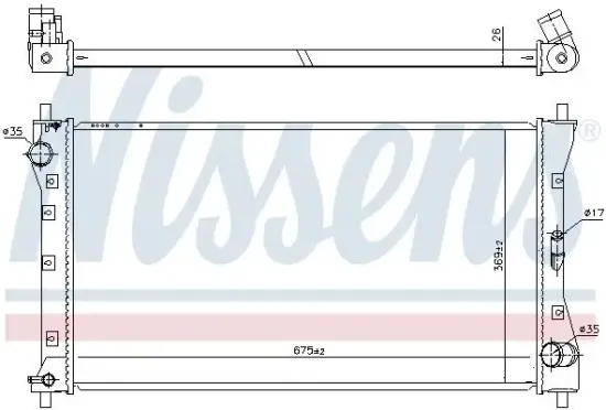 Kühler, Motorkühlung NISSENS 64256 Bild Kühler, Motorkühlung NISSENS 64256