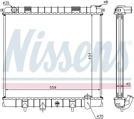 Kühler, Motorkühlung NISSENS 64302A Bild Kühler, Motorkühlung NISSENS 64302A