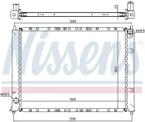 Kühler, Motorkühlung NISSENS 64307A Bild Kühler, Motorkühlung NISSENS 64307A
