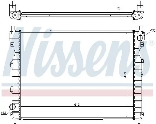 Kühler, Motorkühlung NISSENS 64310A Bild Kühler, Motorkühlung NISSENS 64310A