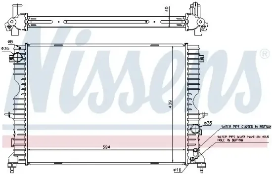 Kühler, Motorkühlung NISSENS 64312A Bild Kühler, Motorkühlung NISSENS 64312A