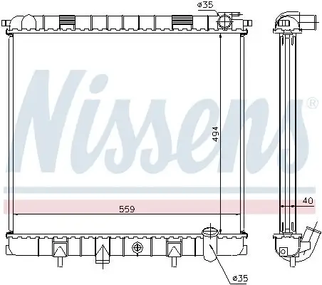Kühler, Motorkühlung NISSENS 64319A Bild Kühler, Motorkühlung NISSENS 64319A