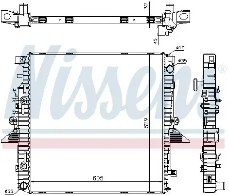 Kühler, Motorkühlung NISSENS 64320A Bild Kühler, Motorkühlung NISSENS 64320A