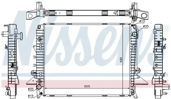 Kühler, Motorkühlung NISSENS 64321A Bild Kühler, Motorkühlung NISSENS 64321A