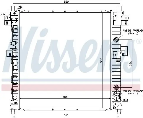 Kühler, Motorkühlung NISSENS 64326 Bild Kühler, Motorkühlung NISSENS 64326